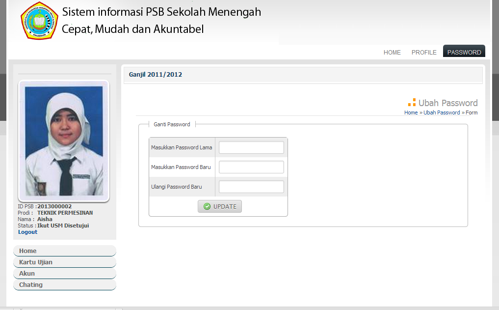PSB Online Merubah Password PSB Online Merubah Password